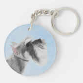 Porte-clés Schnauzer (Giant, Standard) Peinture - Chien Art (Dos)
