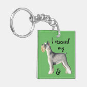 Porte-clés Schnauzer miniature de délivrance (Devant gauche)