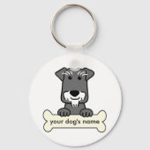 Porte-clés Schnauzer miniature personnalisé (Recto)