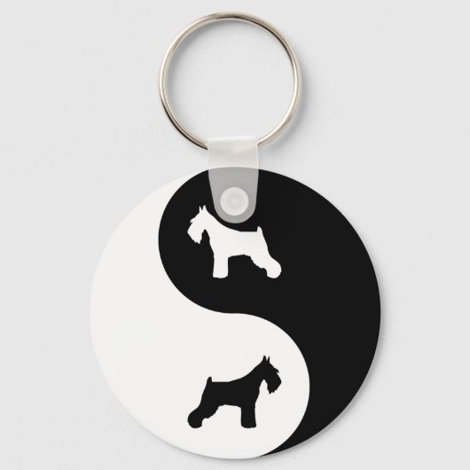Porte-clés Schnauzer Yin Yang (Recto)