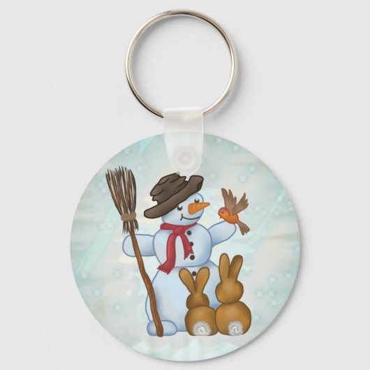 Porte-clés Schneemann mit Tieren (Recto)