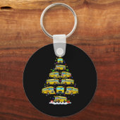 Porte-clés School Bus Christmas Tree Funny Santa Bus Driver P (Recto)