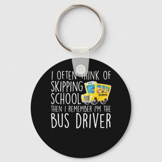 Porte-clés School Bus Driver Think (Recto)