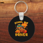 Porte-clés School Bus Driver Turkey Thanksgiving Gift  (Recto)