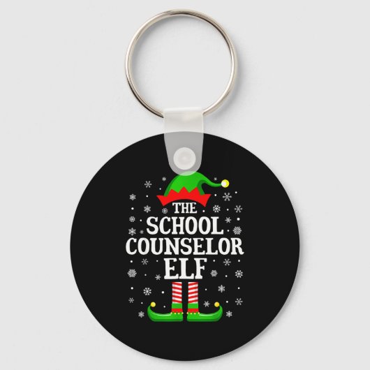 Porte-clés School Counselor Elf Funny Christmas Family Matchi (Recto)