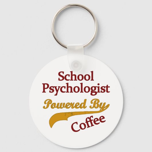 Porte-clés School Psychologist Powered By coffee (Recto)