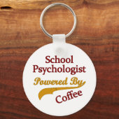 Porte-clés School Psychologist Powered By coffee (Recto)