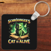 Porte-clés Schrödinger’s Curious Cat (Verso)
