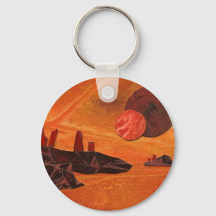 Porte-clés Sci-Fi "Mer du Feu" doubles soleils, Mer de lave