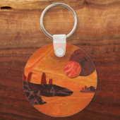 Porte-clés Sci-Fi "Mer du Feu" doubles soleils, Mer de lave (Recto)