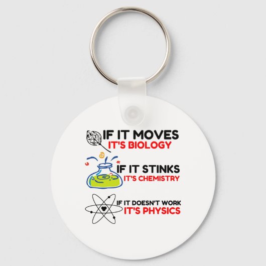 PORTE-CLÉS SCIENCE BIOLOGY CHIMIISTRY PHYSICS (Recto)