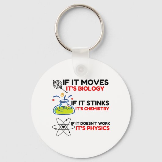 PORTE-CLÉS SCIENCE BIOLOGY CHIMIISTRY PHYSICS (Recto)