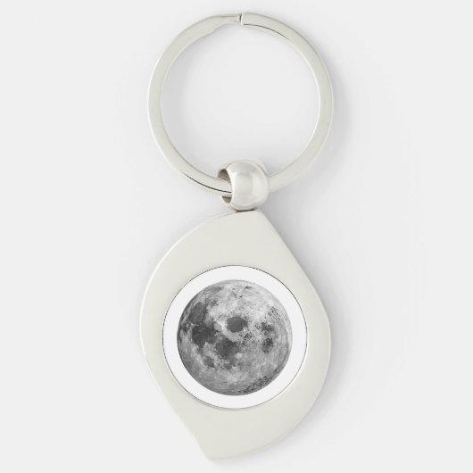Porte-clés Science de l'astronomie spatiale de la Pleine lune (Devant)