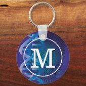 Porte-clés Science d'empreinte ADN monogramme (Recto)