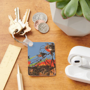 Porte-clés Science-fiction vintage HG Wells War of the Worlds
