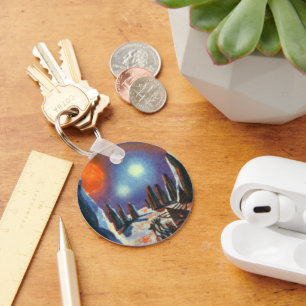 Porte-clés Science Fiction vintage Planète étrangère avec Ali