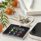 Porte-clés Science keeps you curious (Devant Droit)