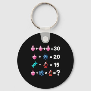 Porte-clés Science Math Énigme Saint-Valentin Chimie Biologie
