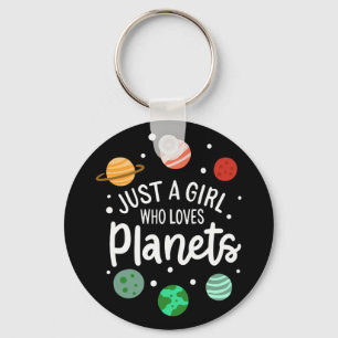 Porte-clés Science Nerd fille spatiale qui aime les planètes