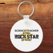Porte-clés Science Teacher Rock Star par nuit (Recto)