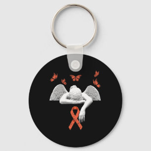 Porte-clés Sclérose Orange Ms Sensibilisation Ruban
