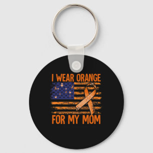 Porte-clés Sclérose Sensibilisation Je Porte Orange Pour Ma M