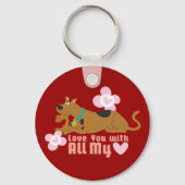 Porte-clés Scooby-Doo "Aimez-Vous De Tout Mon Coeur" (Verso)