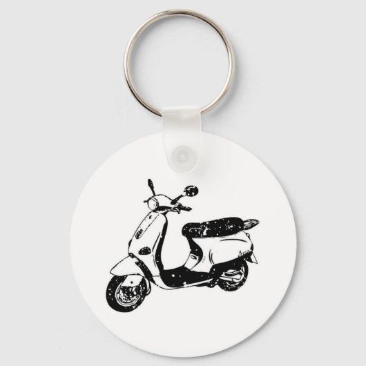 Porte-clés Scooter noir (Recto)