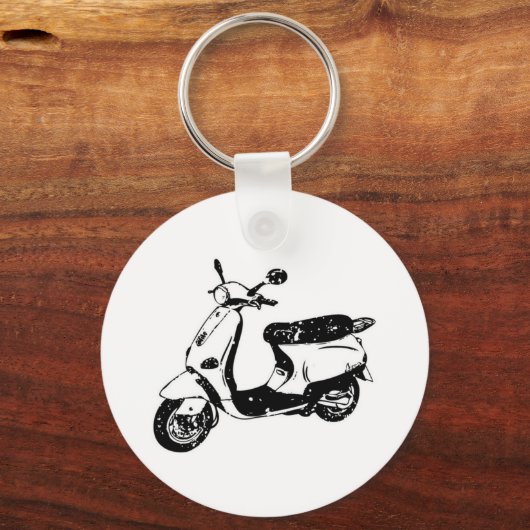 Porte-clés Scooter noir (Recto)