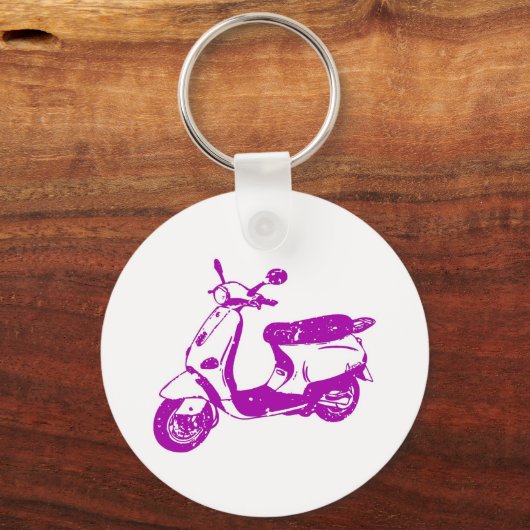 Porte-clés Scooter violet (Recto)
