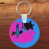 Porte-clés Scooter volant à haute altitude (Recto)