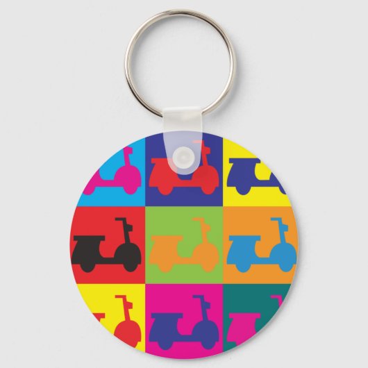 Porte-clés Scooters Pop Art (Recto)