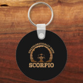 Porte-clés Scoro Queen Afro cheveux noir femme signe Zodiac (Recto)