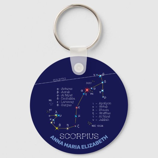 Porte-clés Scorpie Constellation Zodiaque (Recto)