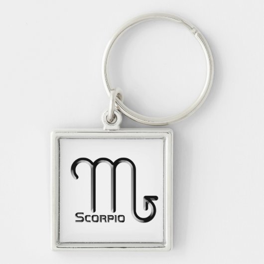 Porte-clés SCORPIO, Conception abstraite du signe zodiaque, (Devant)