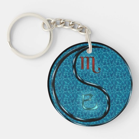 Porte-clés Scorpio et serpent d'eau (Devant)