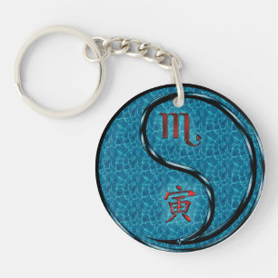 Porte-clés Scorpio et tigre d'eau