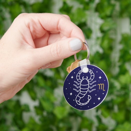 Porte-clés Scorpio Zodiac Sign Celestial Constellation (main)