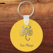 Porte-clés Scorpio Zodiac Star Sign Clavier Argent (Recto)
