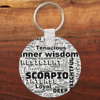 Porte-clés Scorpio Zodiac Word Cloud Inspiration Porte - clé