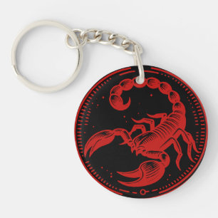 Porte-clés Scorpion rouge Astrologie Scorpion SIGNE Zodiaque