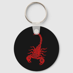 Porte-clés Scorpions vintages de rouge d'illustration de