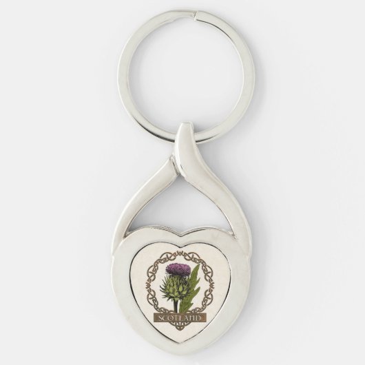 Porte-clés Scotland Scottish Thistle Celtic Knots (Devant)