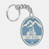 Porte-clés Scotland's North Coast 500 moto touring (Devant gauche)