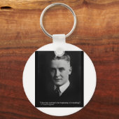 Porte-clés Scott Fitzgerald "Amour/Commencement" Citation Cad (Recto)