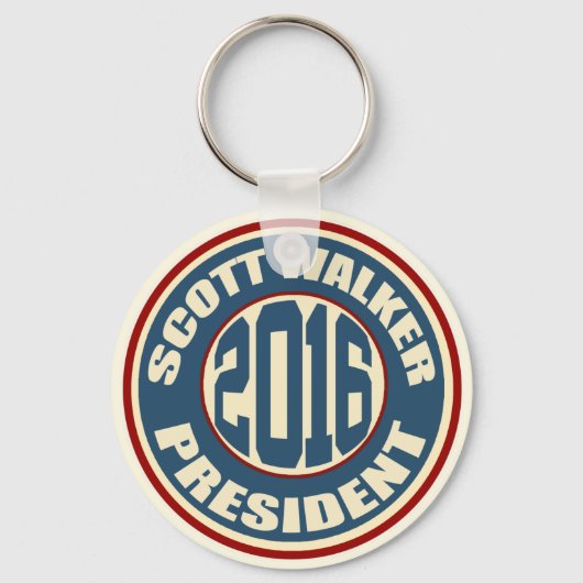 Porte-clés Scott Walker Président 2016 (Recto)