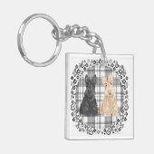 Porte-clés Scotties tartan (Devant gauche)