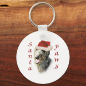 Porte-clés Scottish Deerhound Père Noël Paws (Recto)