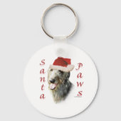 Porte-clés Scottish Deerhound Père Noël Paws (Verso)