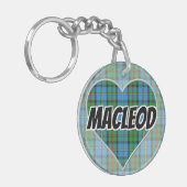 Porte-clés Scottish Flash Clan MacLeod de Harris Tartan Heart (Devant gauche)